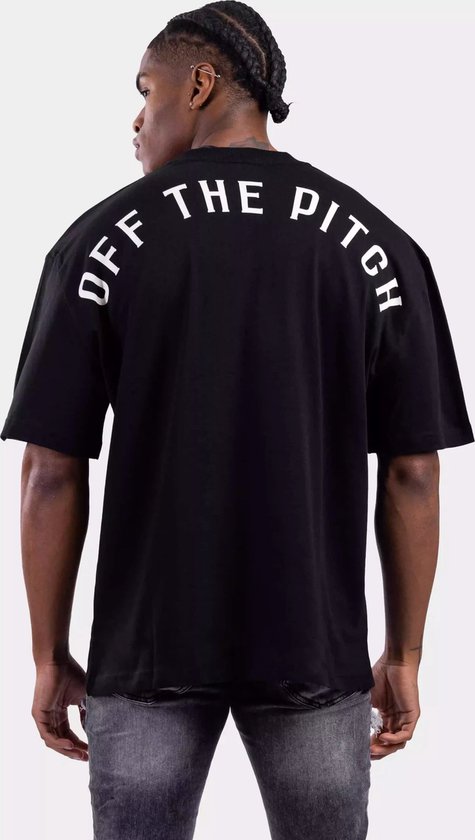 Off The Pitch Loose Fit Pitch T-Shirt Heren Zwart - Maat: M