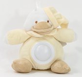 Eend knuffel Beige - Nachtlampje kinderen - Nachtlampje babykamer - Babykamer accessoires - Led multi color - Baby safe - 24x25cm