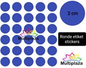 Ronde etiketten stickers "MULTIPLAZA" - 20mm ● DONKERBLAUW ● 18 x 30 = 540 stuks - labels - markeren - opvallen - ordenen - universeel - knutselen - hobby - archiveren