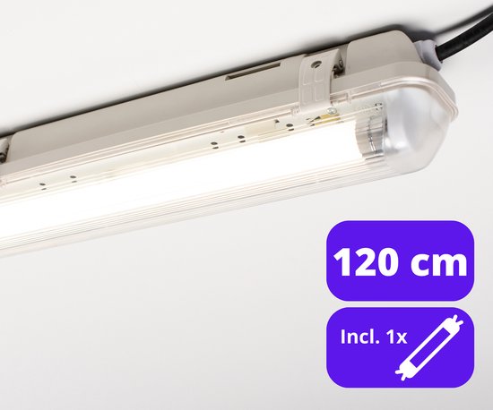 LongLife LED TL Armatuur compleet met LED TL buis 120 cm - 3 lichtkleuren - 18W (36W)