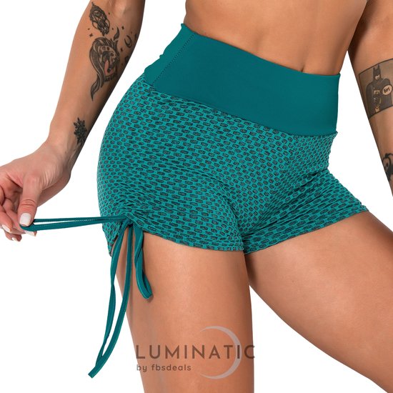 Tiktok Shorts - Shorts Dames - Sportlegging Dames - Korte Legging Dames - High Waist - Shapewear Dames - Sportbroek Dames - Luminatic® - Groen - M van TikTok — afbeelding 2