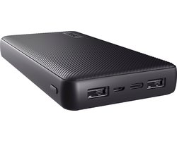 Trust Primo - 20000 mah powerbank - Iphone / samsung - snellader - USB A, USB C & Micro USB - Universele Powerbank - 15W - Zwart