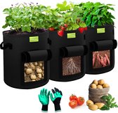 Aardappelplantzak, 7 gallons aardappelplantzak, tomatenplantpot, aardappelzak, kweekzak, plantenzakken voor aardappelen, bloemen, planten, groenten