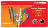 Crayons de couleur STABILO - Coffret métal 12 couleurs