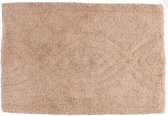 Badmat/badkamerkleed bruin 80 x 50 cm rechthoekig - Matten voor de badkamer