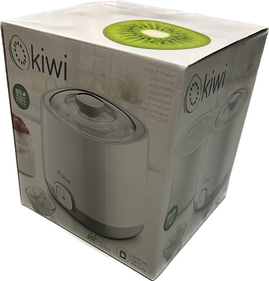 Kiwi KYM-7205 - Yoghurt Maker - 1 Liter - Makkelijk te reinigen - Kiwi