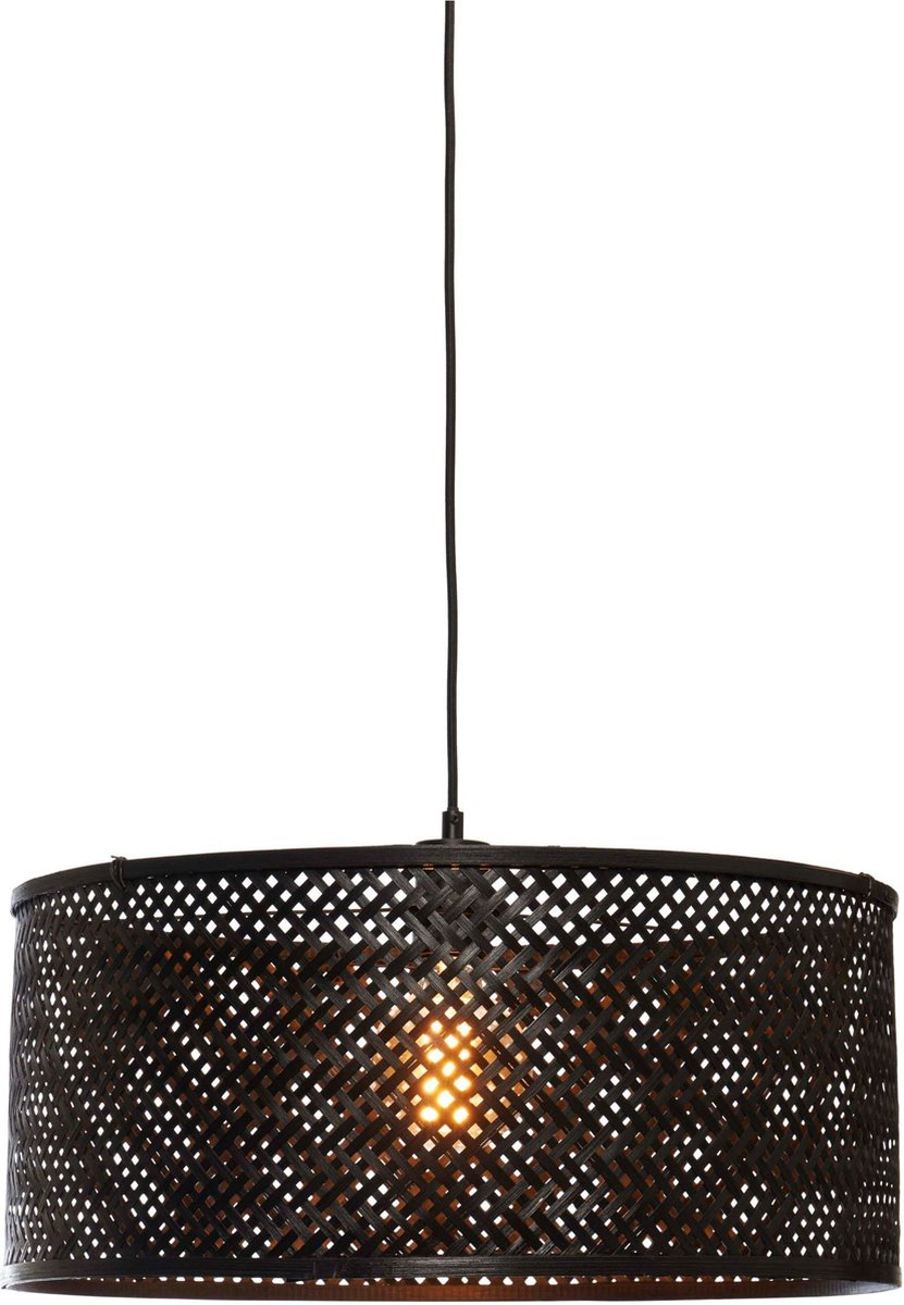 GOOD&MOJO Hanglamp Java - Bamboe Zwart - Ø50cm - Modern - Hanglampen Eetkamer, Slaapkamer, Woonkamer