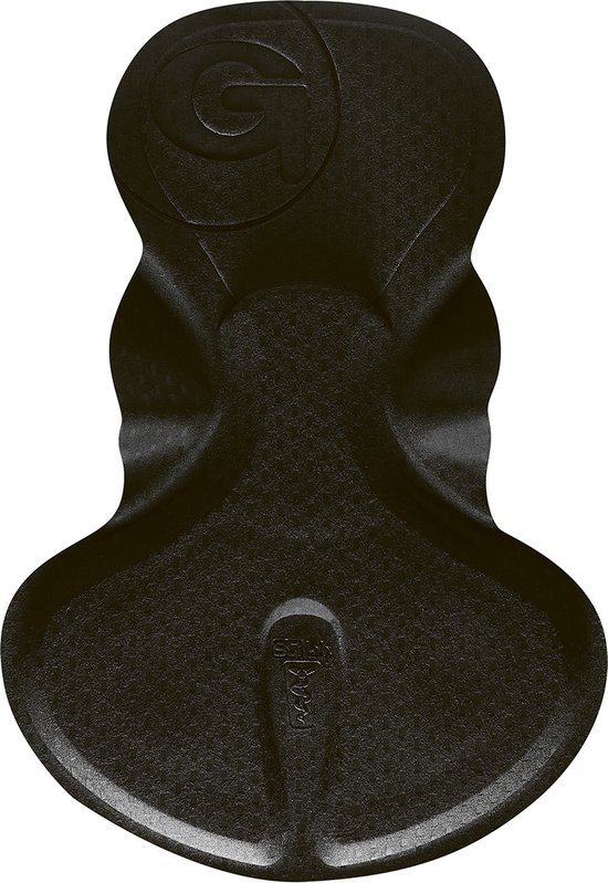 Peau de chamois de cuissard de cyclisme noir avec logo Gonso.