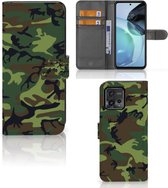 Motorola Moto G72 Portemonnee hoesje Army Dark