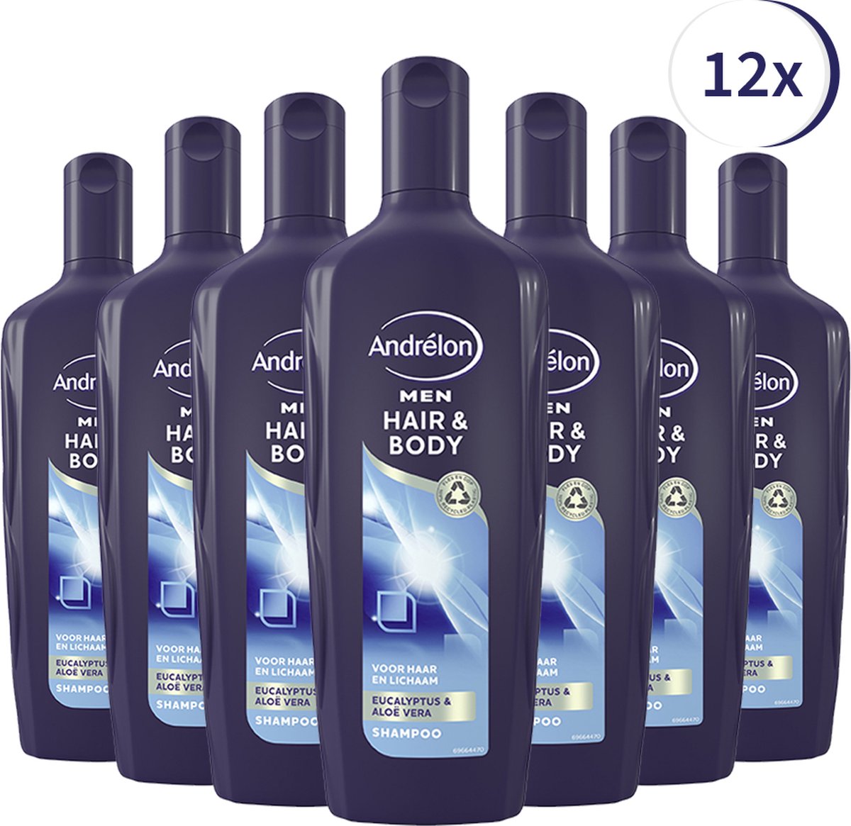 Andrelon Shampoo Hair & Body 300ML - 12 Stuks - Voordeelverpakking