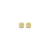 New Bling 9NBG-0560 Clips d'oreilles en or avec zircone 3 mm - Jaune - Rond - 14 carats - Or