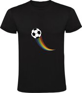 Regenboog bal Kinder T-shirt 140 | voetbal | sport