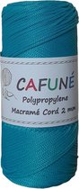 Cafuné Polypropyleen Macrame koord - 2mm - Turquoise - Macramé koord - PP4 - Haken - Macramé - Paracord - Polyester