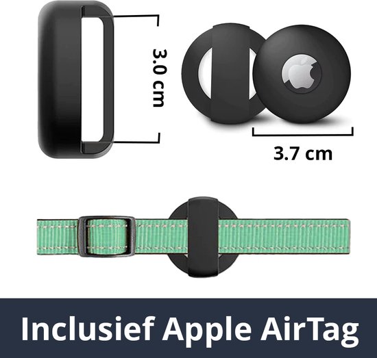 Kat en hond tracker Inclusief Apple AirTag siliconen halsband