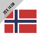 Stickers Vlag Noorwegen L | 20 x 14 cm | Noorse vlag | Norway | Norvège | Autosticker | Caravan | 2 stuks