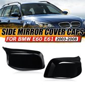 Spiegelkappen Buitenspiegel Kap geschikt voor BMW E60 E61 2003-2008 ABS Zwart