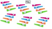 72x Kazoo muziekinstrument assortie kleuren - Kazoo Muziek festival thema feest party fun