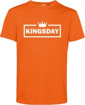 T-shirt Kingsday Block | Vêtement pour fête du roi | chemise orange | Orange | taille XL