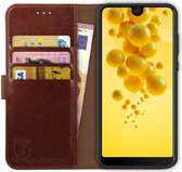 Rosso Element Wiko View 2 Hoesje Book Cover Bruin