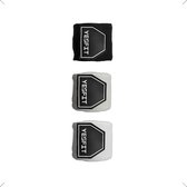 YESFIT - Bandages boxe & kickboxing - Set de 3 paires - Couleur des bandages : noir, crème, blanc