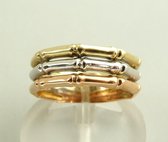 Christian gouden tricolor ring