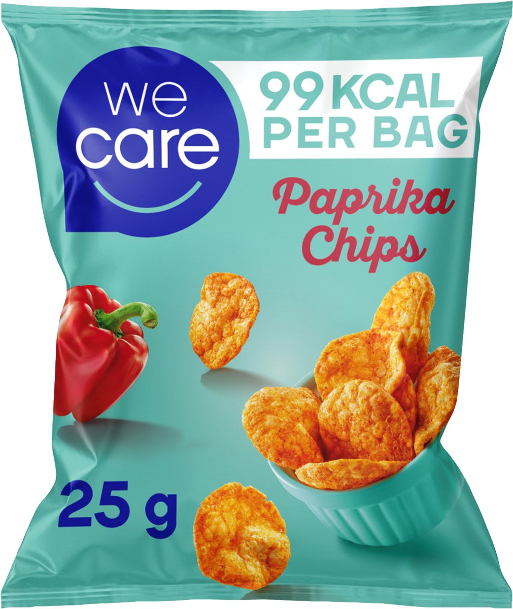 Weighcare Snack Chips paprika 8 uitdeelzakjes bol