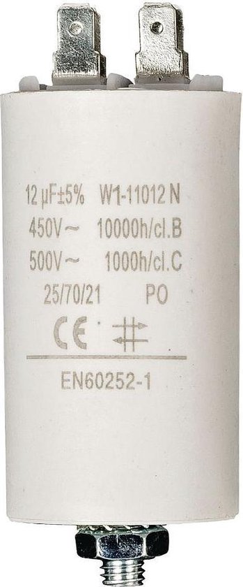 Fixapart W1-11012N Condensator 12.0 Uf / 450 V + Aarde