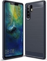 Huawei P30 Pro Geborsteld TPU Hoesje Blauw