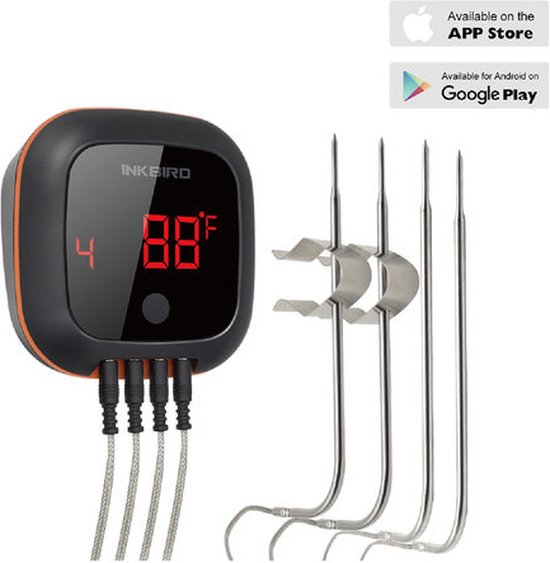 Inkbird IBT-4XS Bluetooth Thermometer - Keukenthermometer - Oplaadbare Accu - Inkbird