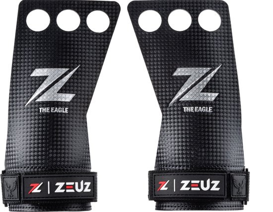 ZEUZ Grips voor Fitness, CrossFit, Turnen & Gymnastics – Sport Handschoenen – Zwart – Carbon - Maat S
