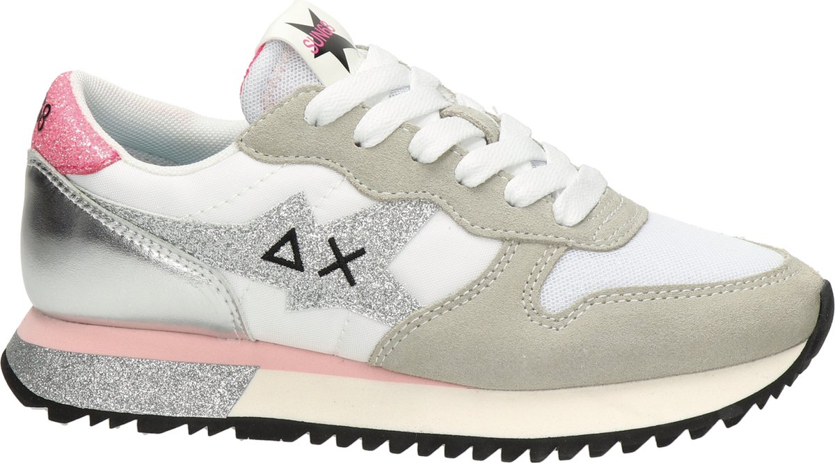 Sun68 Sneakers Bambina Ally – Glitter E Suede – Grigio Medio – Z24SU21 Z43404K – Taglia 33