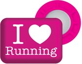 Bibbits hardloopmagneten | I love running Pink