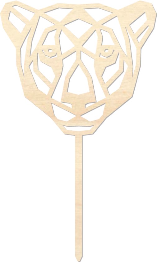 Houten caketopper / taarttopper - Tijger - Taart / Cake topper op bestelling gemaakt