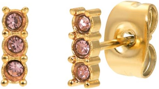 iXXXi-Jewelry-Triple Stone Pink-dames-Oorbellen-One size