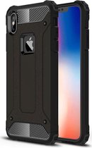 Apple iPhone XS Max Hoesje Shock Proof Hybride Back Cover Zwart