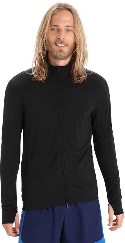 Icebreaker Zone Knit Zip Sweatshirt Black / Black - XL - Heren