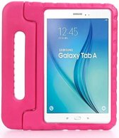 Kinder Tablethoes met Handvat Roze Geschikt voor Samsung Galaxy Tab A 10.1 (2016) - Tablethoes Kindvriendelijk - Beschermhoes voor Kinderen - Shockproof - met Standaard - Tegen Vallen