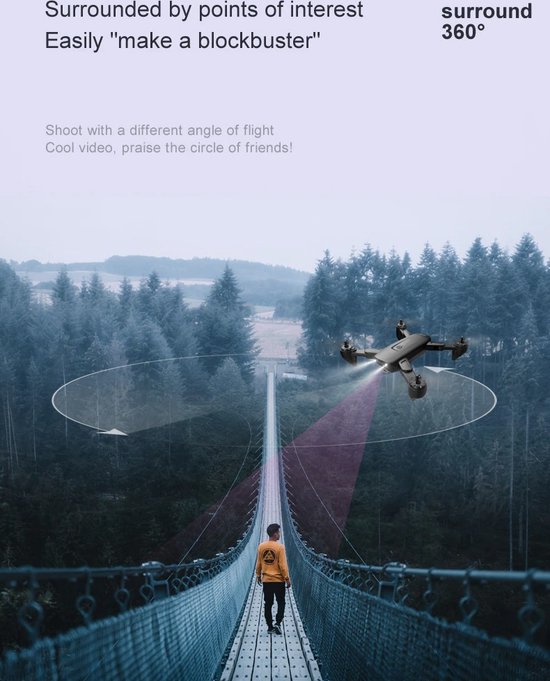 LUXWALLET SG Starter - 30Km/h - HD Camera - 1.3 Megapixel 960P - Geen vliegbewijs - FPV - Drone - Quadcopter - Beginner Drone - RC + 2x Accu