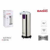 Automatische Zeepdispenser met Sensor Basic Home Roestvrij staal (220 ml) (12 x 7 x 18,5 cm)