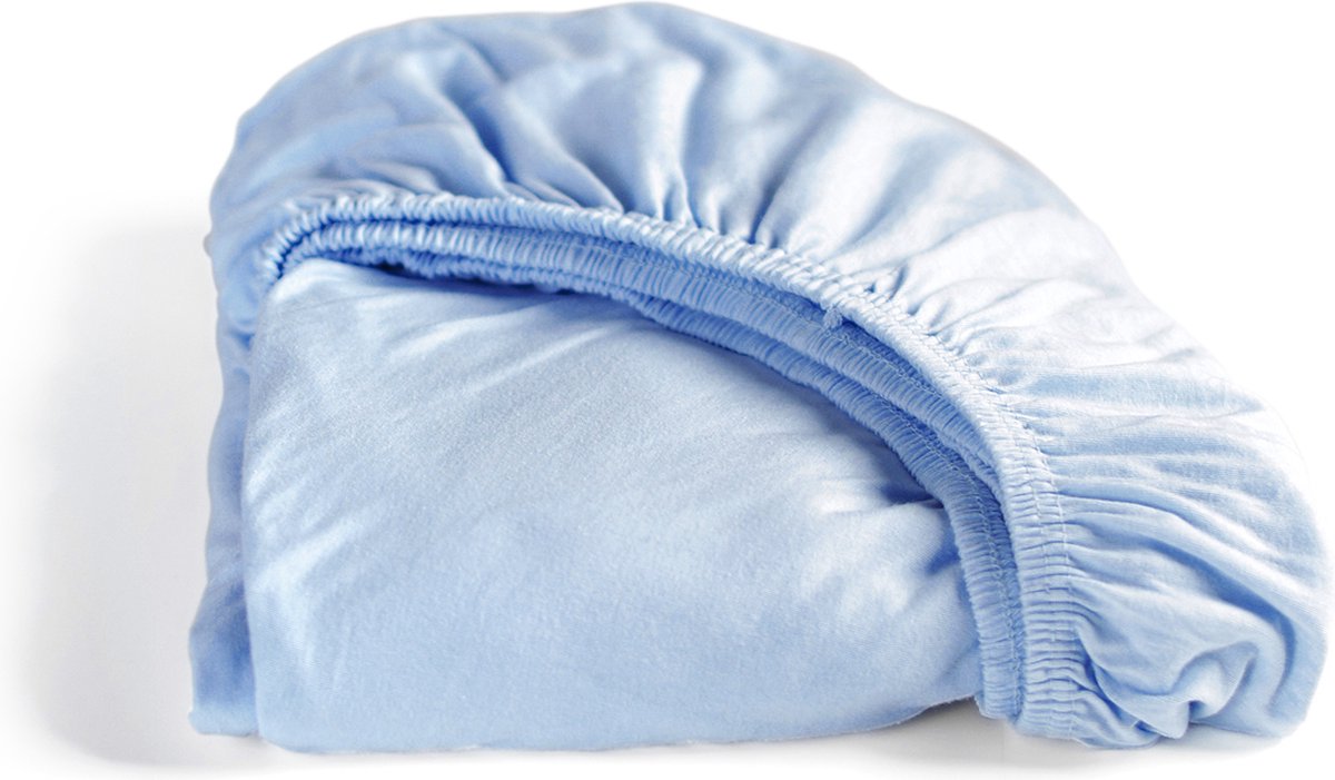 Cinderella - Hoeslaken tot 25 cm matrashoogte - Jersey - 70x200 cm - Lichtblauw