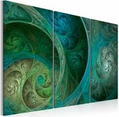 Schilderij - Turquoise inspiratie , 3 luik