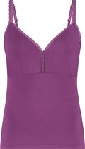 Secrets spaghetti top v-neck met kant purple voor Dames | Maat XL