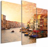 Schilderij - De schoonheid van Venetië, Multi-gekleurd, 3 luik, wanddecoratie