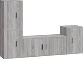 vidaXL-4-delige-Tv-meubelset-bewerkt-hout-grijs-sonoma-eikenkleurig