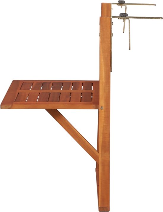 Balkontafel UDINE 70 cm 69 cm Acaciahout Bruin