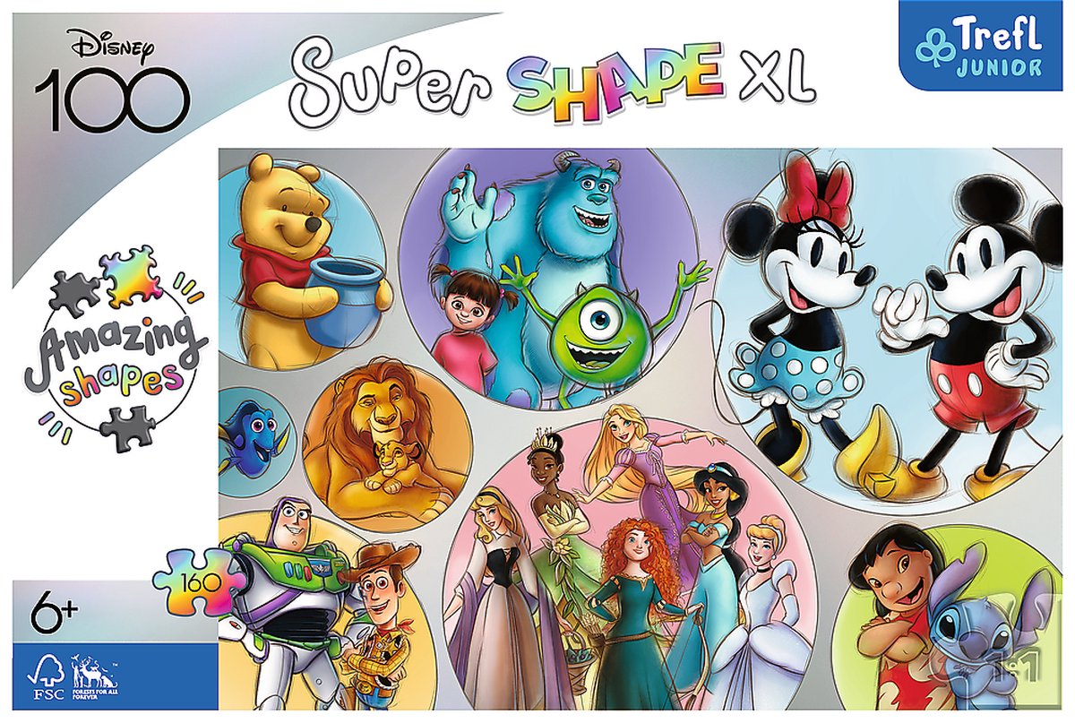 Disney 100 Puzzel - The Colorful World - 160 st