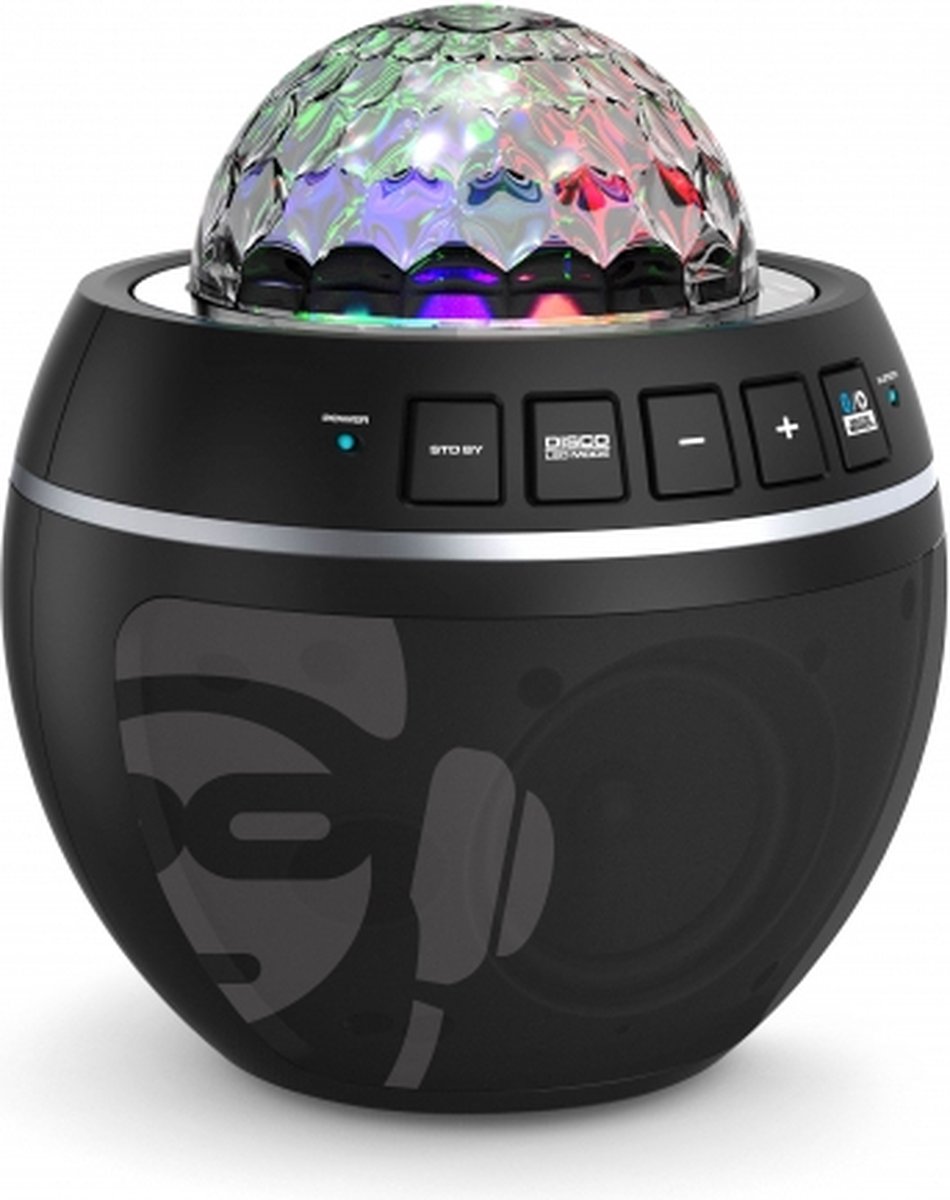 iDance BB10 Party Ball Black bluetooth party speaker met discobol + 2 microfoons