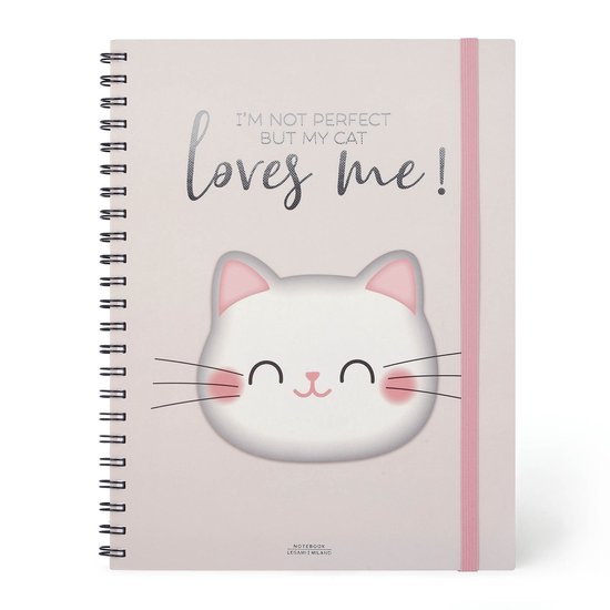 LEGAMI NOTITIESCHRIFT - A4 formaat - 204 blz. - lijn+ruit+dotted - spiraal - KITTY new!!