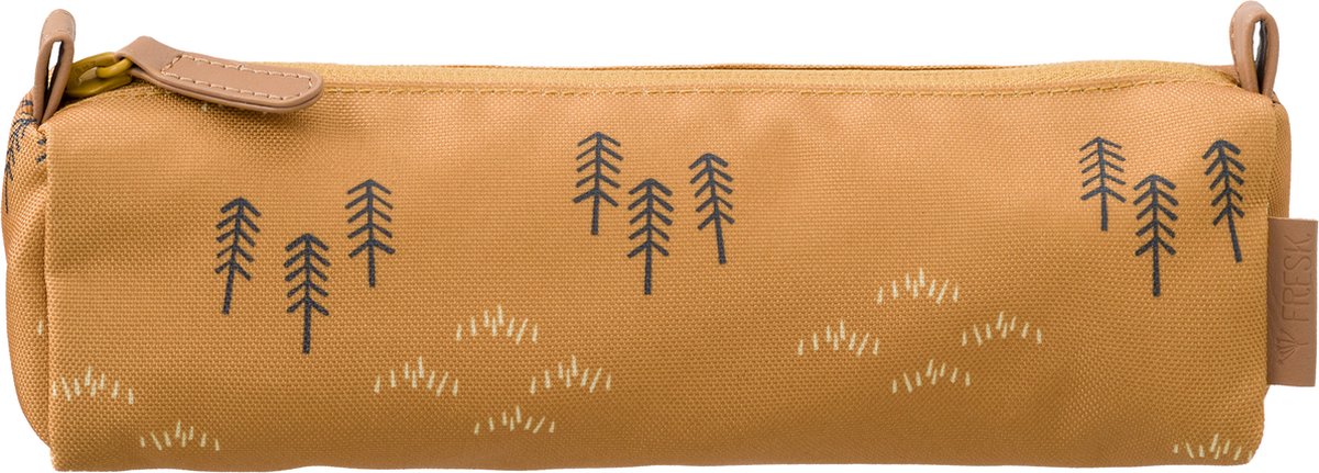 Fresk Etui Unisex – Waterafstotende Pennenzak - Etuis voor School - Pennenbakje voor Kinderen - Schoolspullen - -Mosterd - Woods Spruce Yellow