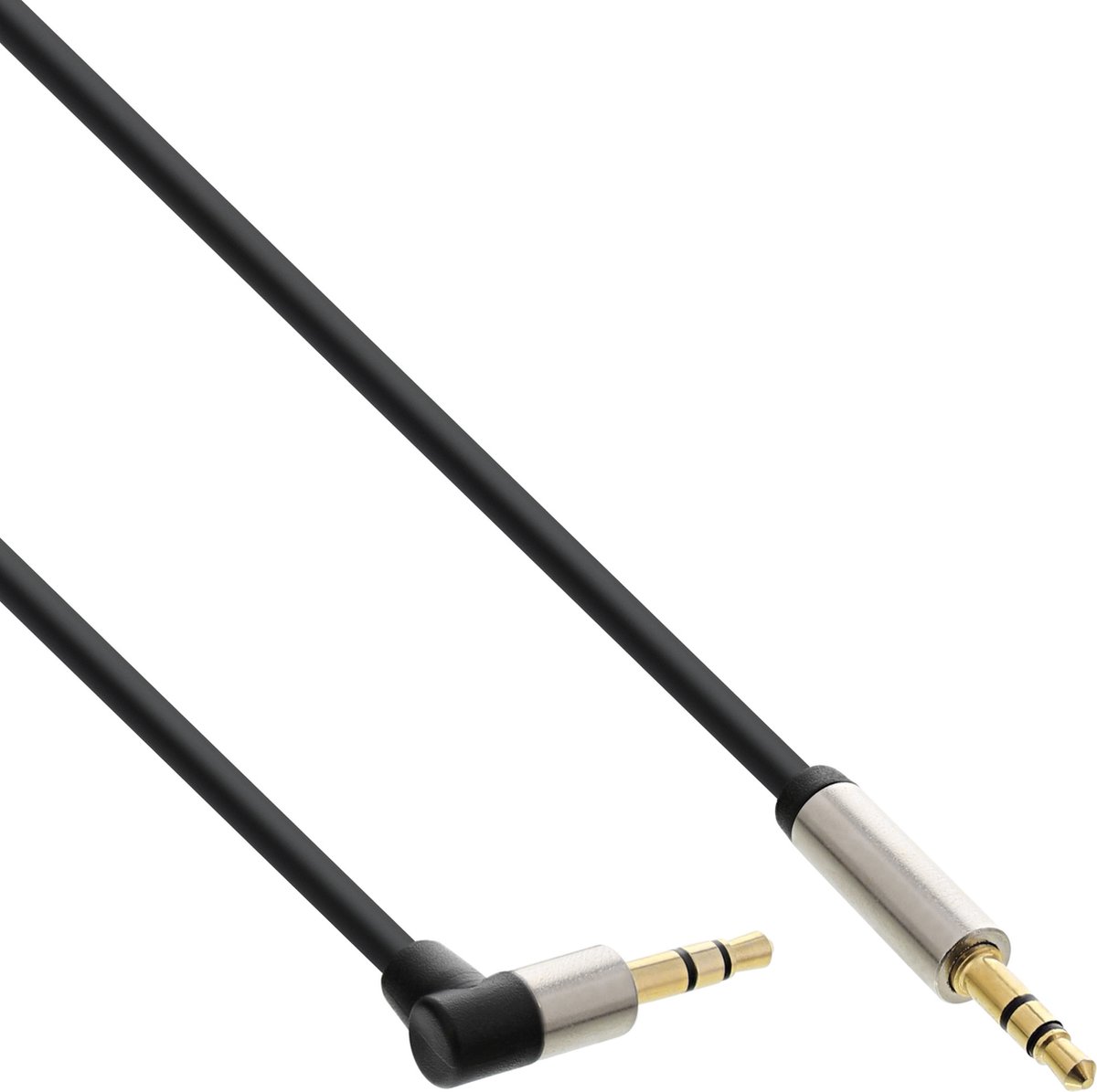 Premium 3,5mm Jack stereo audio slim kabel - haaks - 10 meter
